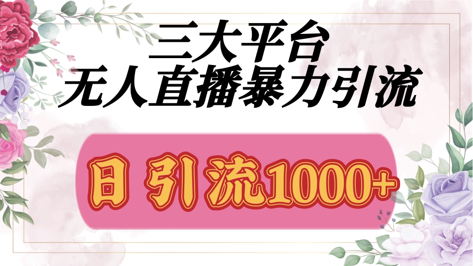 抖音，快手，视频号全平台通用，无人直播引流法，利用图片,模板,整套话术挂机全天支持矩阵操作，无限设备多开，超暴力引流，1000+高质量精准创业粉-青创网